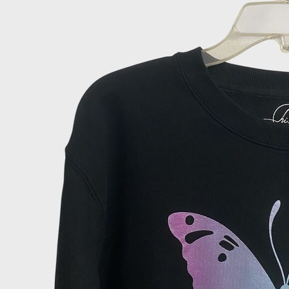 NWT Urban Outfitters Hi Res Butterfly Sweatshirt Women's Size S Black Oversized - Picture 5 of 13